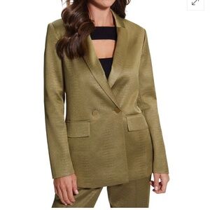 Guess Adrianna Crocodile Satin Women Blazer Medium